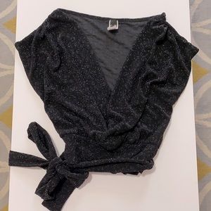 Black Sparkly Cheetah Top